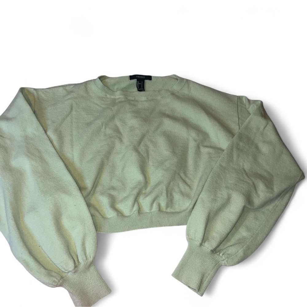 Forever 21 Key Lime Green Knit Crop Top